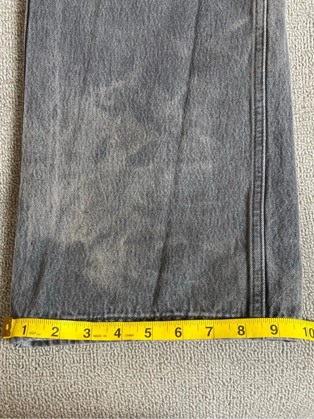 Hollister Washed Bleached Dark Gray Low-Rise Blokecore Streetwear Baggy Jeans